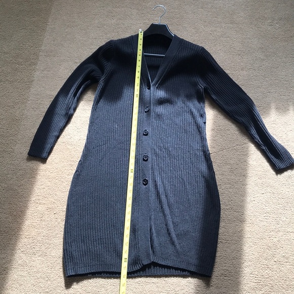 Long Knit Cardigan Sweater or Dress with belt loops Size M - Picture 3 of 8